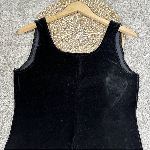 Metaphor Black Purple Sparkly Beaded Sequin Pattern Tank Top Velvet Whimsigoth L - Picture 6 of 11